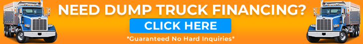 Dump Truck Financing Quote - Orange Banner